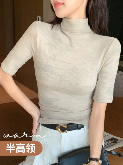 Camo Mock-Neck Knit Top - Velvette Muse
