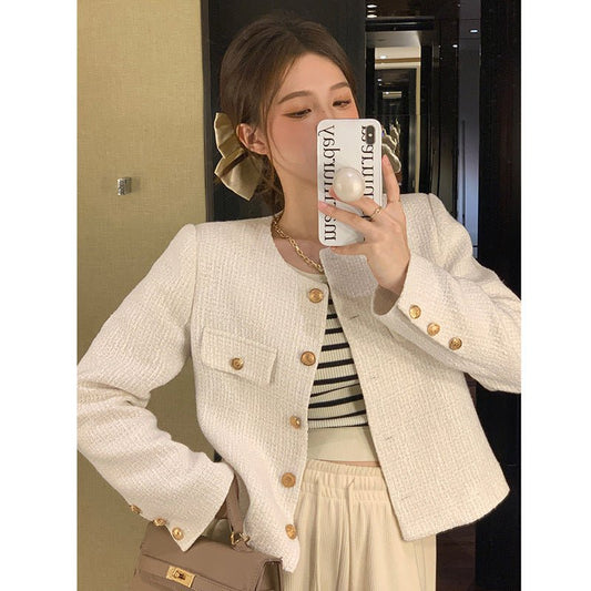 French Tweed Cropped Jacket - Velvette Muse
