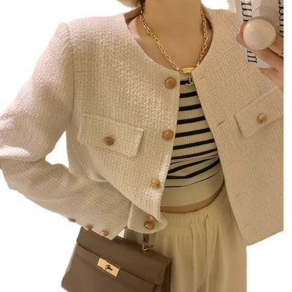 French Tweed Cropped Jacket - Velvette Muse