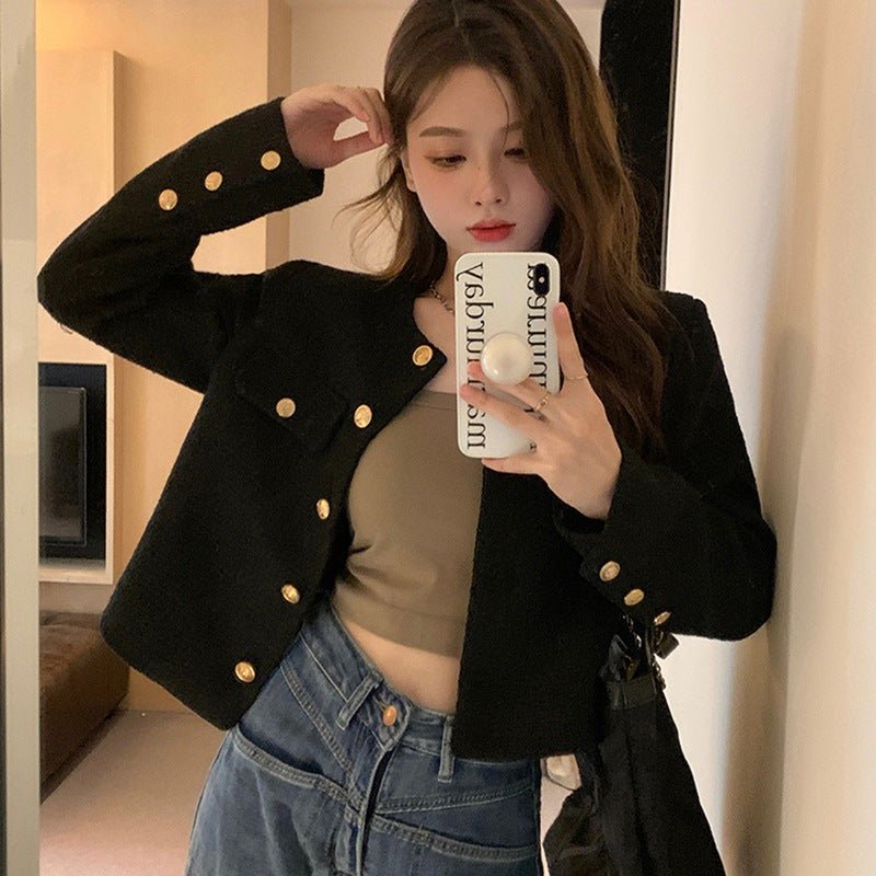 French Tweed Cropped Jacket - Velvette Muse