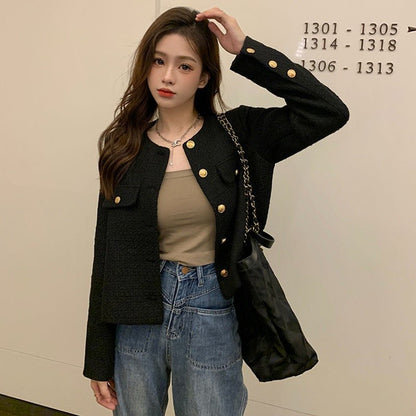 French Tweed Cropped Jacket - Velvette Muse