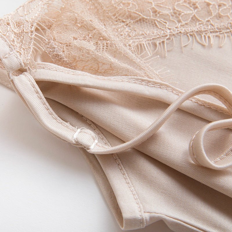 Mulberry Silk Lace Nightdress - Velvette Muse