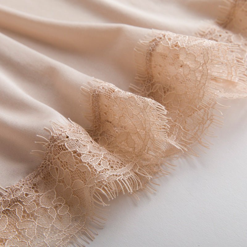 Mulberry Silk Lace Nightdress - Velvette Muse