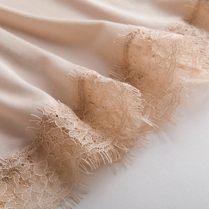 Mulberry Silk Lace Nightdress - Velvette Muse