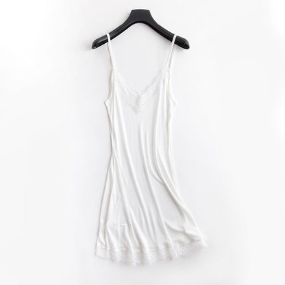 Mulberry Silk Lace Nightdress - Velvette Muse