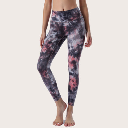 Tie-Dye High-Waist Yoga Leggings - Velvette Muse